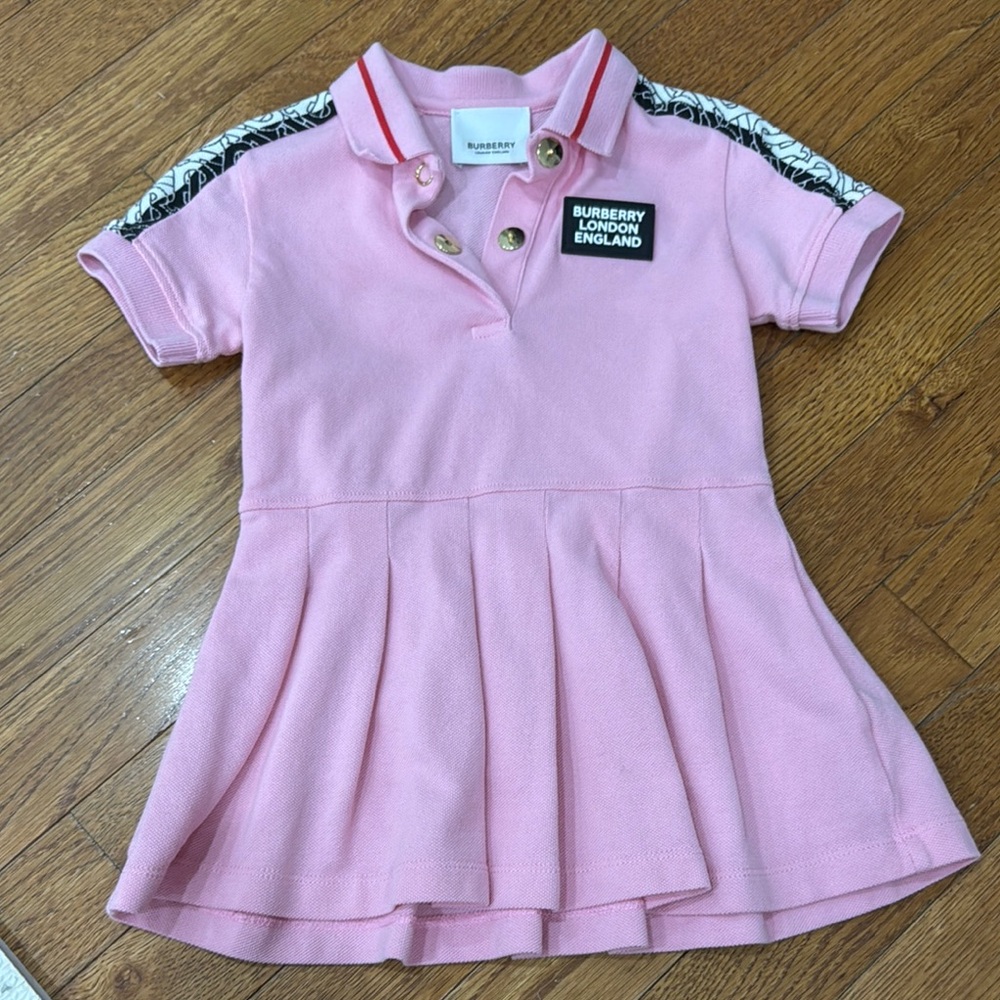Burberry Kids Pink Polo Dress